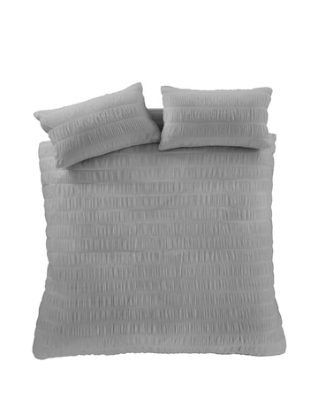 Catherine Lansfield Seersucker Duvet Cover Set