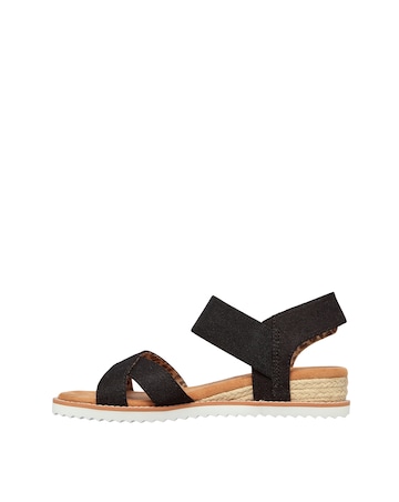 Skechers Bobs Desert Kiss Wedge Sandals Wide Fit