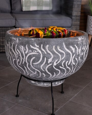 Charles Bentley SNUG Toledo Clay BBQ Firepit with Grill