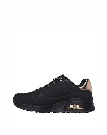 Skechers Black Uno Stand On Air Trainers -Wide Fit (E)