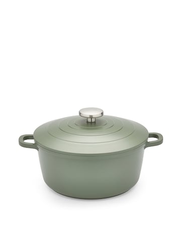 Morphy Richards Cast Aluminium 24cm Green Casserole Dish