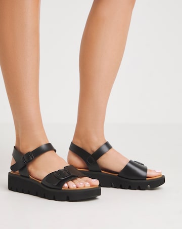 Heavenly Feet Trudy Buckle Strap Sandals Wide Fit