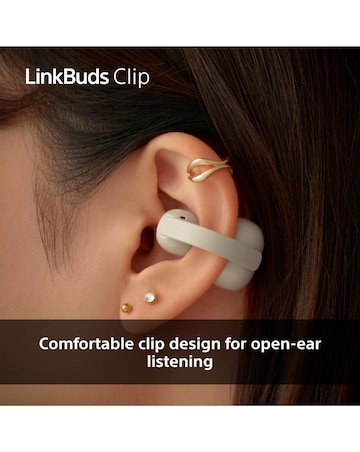 Sony LinkBuds Clip Open-Ear True Wireless Earbuds - Greige