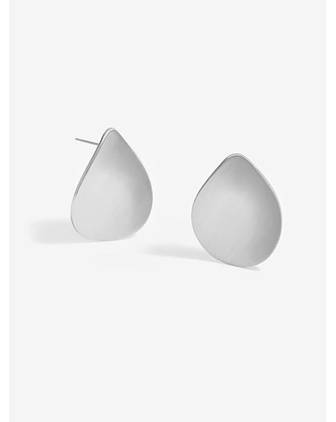 Jon Richard Silver Plated Brushed Earrings