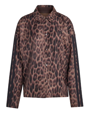 adidas Leopard Print 3 Stripe Lightweight Jacket