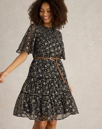White Stuff Erin Metallic Dress