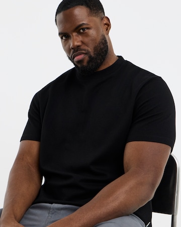 Jack & Jones Austin Waffle T-Shirt - Black