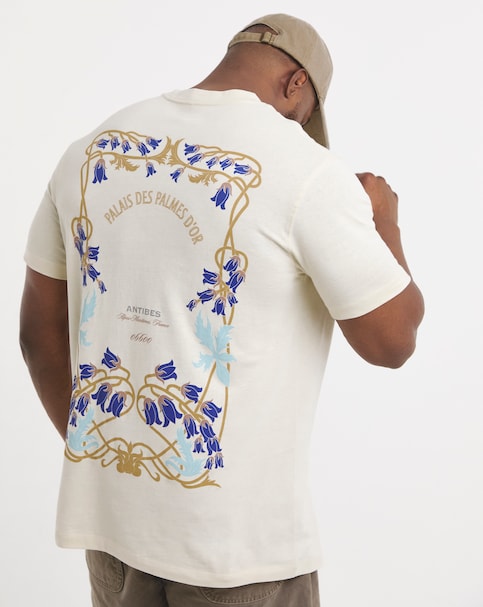 Jack & Jones Menton Back Print T-Shirt - Off White