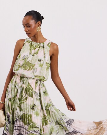 Joanna Hope Printed Pleated Dress