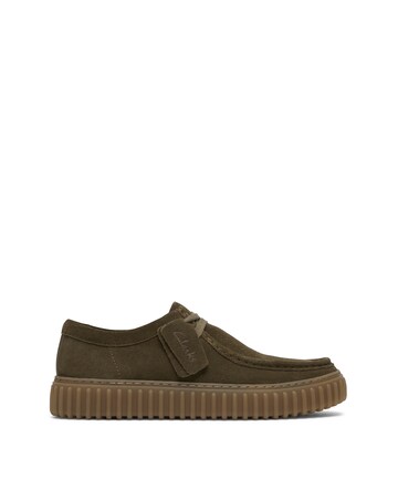 Clarks Torhill Lo Shoes - Olive