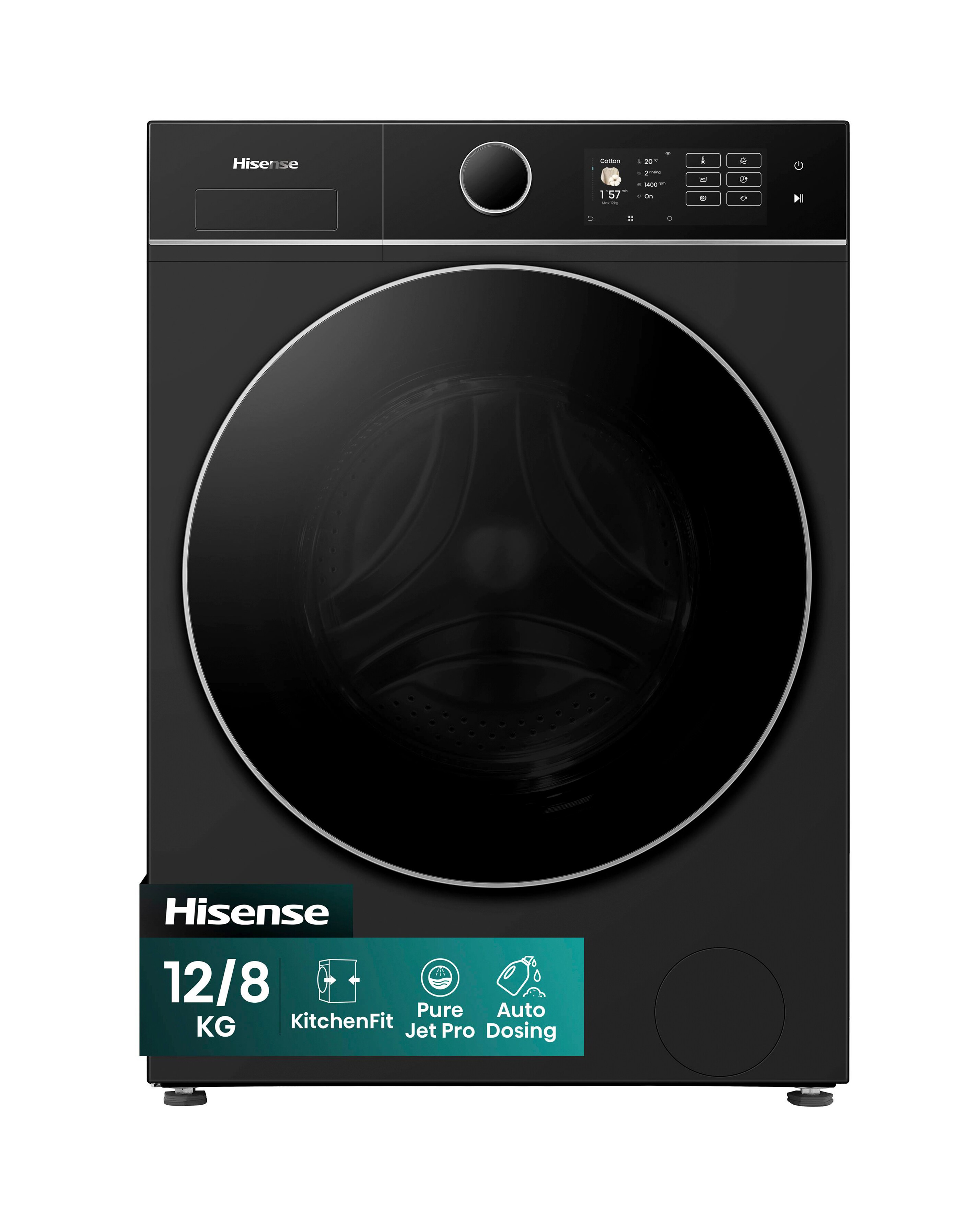 Hisense KitchenFit 5i Series WD5I1245BBR 12kg/8kg Washer Dryer