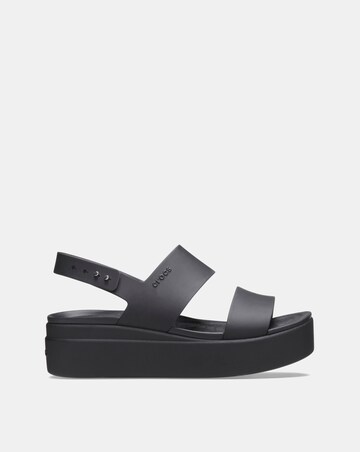 Crocs Black Brooklyn Low Wedge Sandals