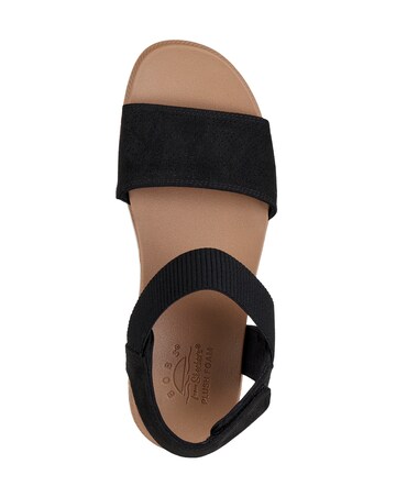 Skechers Bobs Desert Kiss Low Black Sandals - Standard Fit (D)