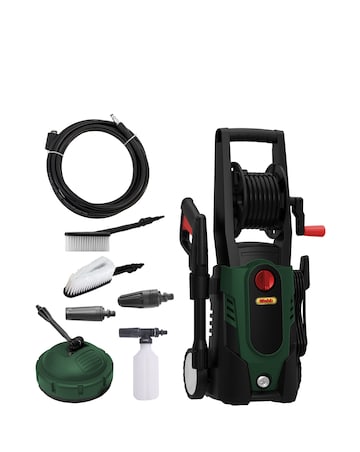 1500W Pressure Washer,Wash Brush,Hose Reel,Foam Sprayer,Patio Cleaner,Nozzles