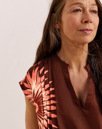 Julipa Pintuck Printed Co-ord Top