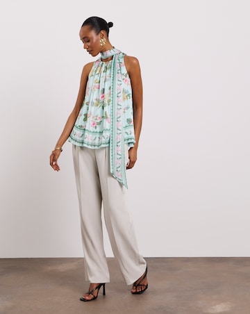 Joanna Hope Halter Neck Drape Blouse