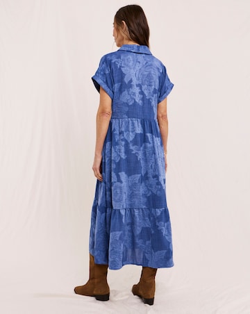 Julipa Textured Button Down Midi Dress