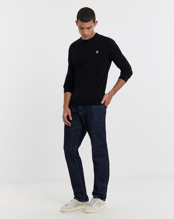 Lyle & Scott Cotton Merino Crew Neck Jumper - Black