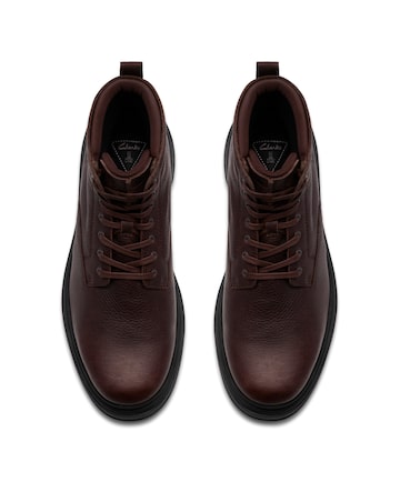 Clarks Badbury Hi Wp Boots - Brown Leather