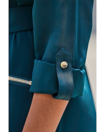 Sosandar Zip Through Utility Midi Shirt Dress