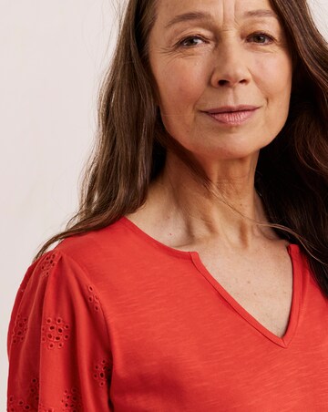 Julipa Broderie Jersey Mix Midi Dress