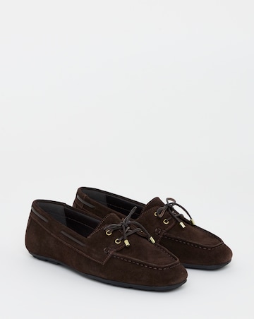 Nina Classic Leather Boat Shoes - Wide Fit (E)