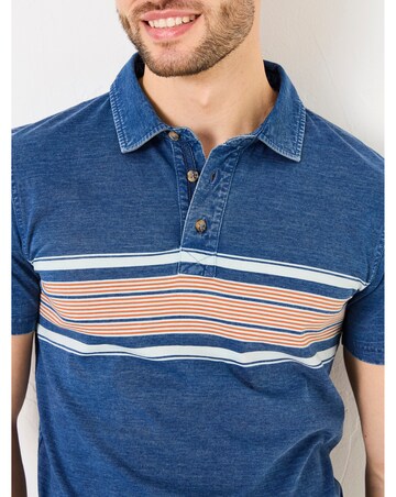 FatFace Chest Stripe Polo - Indigo Blue