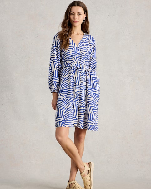 White Stuff Petra Linen Blend Dress
