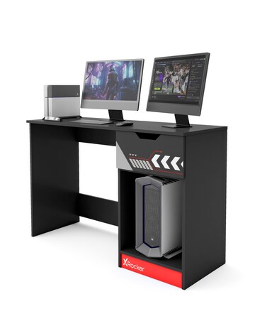 Octane Gaming Desk with Drawer Red