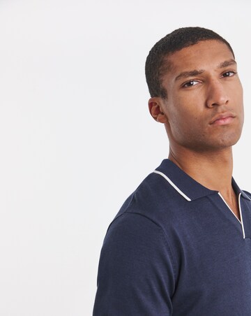 Tipped Knitted Short Sleeve Polo