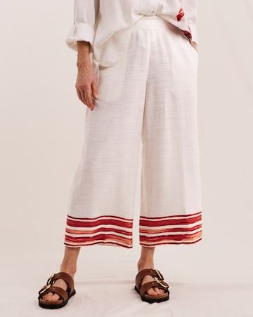 Julipa Cropped Printed Linen Trousers