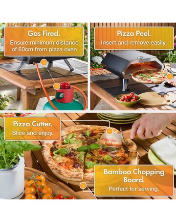 VonHaus Gas Pizza Oven with Accessories