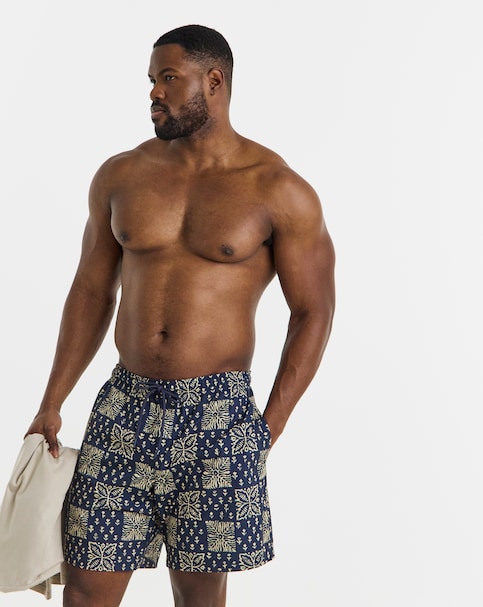 Jack & Jones Maui Printed Swim Short - Navy