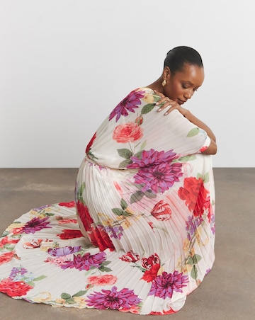 Joanna Hope Printed Pleated Maxi Dress