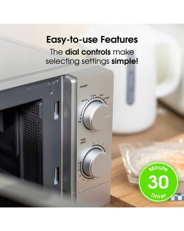 Abode 20 Litre Silver Manual Microwave