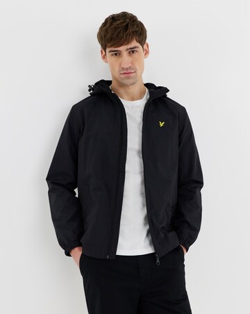 Lyle & Scott Zip Through Hooded Jacket - Jet Black