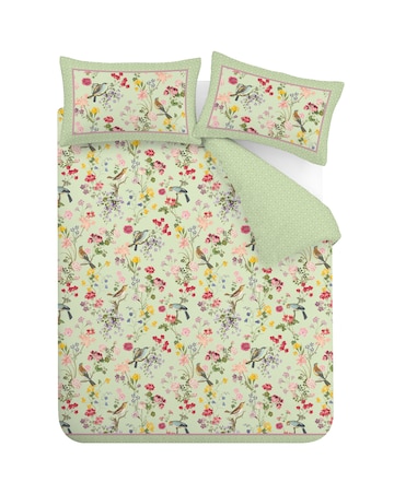 RHS x Catherine Lansfield Birds in Bloom Soft Touch Floral Duvet Cover Set
