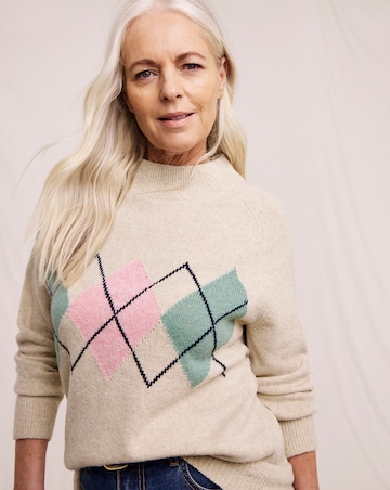 Julipa Placement Argyle Jumper