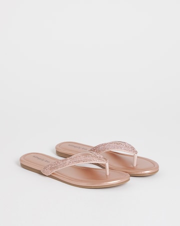 Cammy Flat Toe Post Sandals - Extra Wide Fit (EEE)