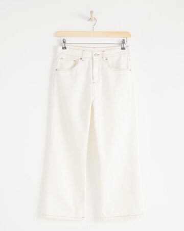 Anise Lily Ecru Undyded Crop Flare Jeans