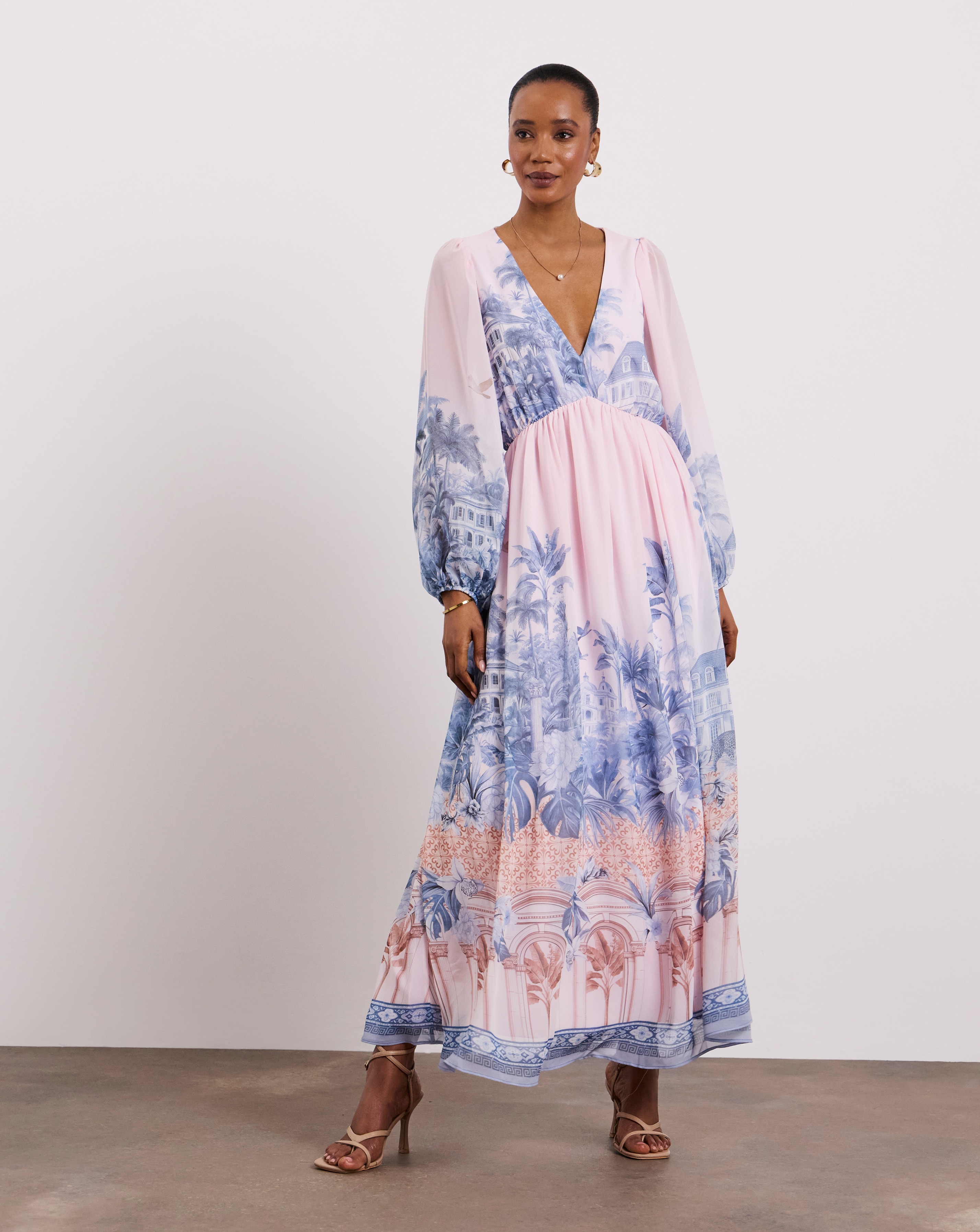 Joanna Hope Printed Volume Maxi Dress | Ambrose Wilson