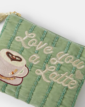 Accessorize Love You Latte Velvet Pouch