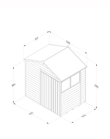 4LIFE Apex Shed 7x5 - Double Door - 2 Window (Home Delivery)