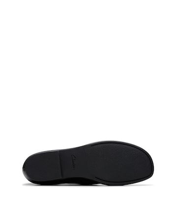 Clarks Black Leather Livia Lily Shoes - Standard Fit (D)