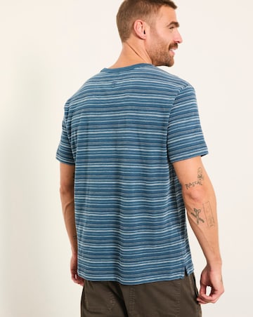 FatFace Ripon Jacquard Stripe Tee (Regular & Tall) - Navy