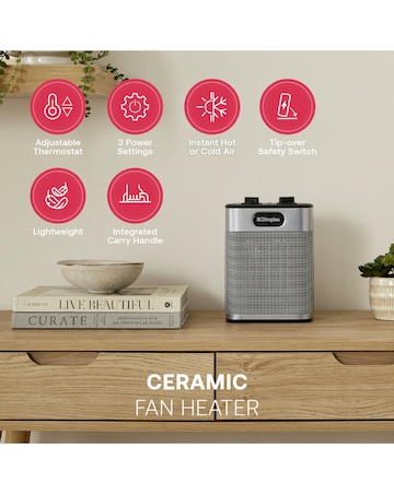 Dimplex Black Midi Essentials Fan Heater and Cooling Fan-Black