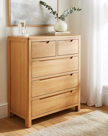Lorcan Ready Assembled Wooden 3+2 Chest of Drawers