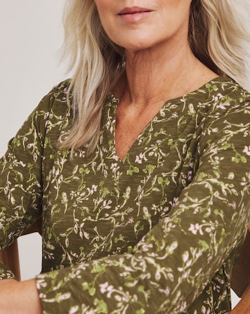 Julipa Notch Neck Pure Cotton Top