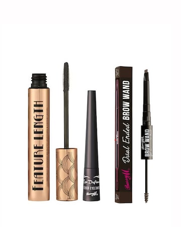 Barry M Mascara, 2 in 1 Eyeliner And Lash And Extreme Lip Plumping Gloss Bundle