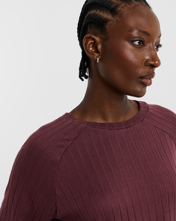 Figleaves Supersoft Rib Lounge Set Burgundy